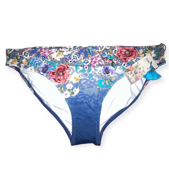 JOHNNY WAS Sunset Bikini Adjustable Shoulder Straps Top Hipster Bottoms Set NWT - Picture 4 of 14